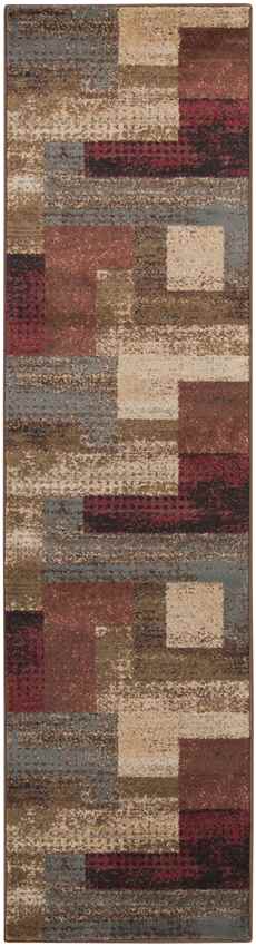 Hugo Modern Dark Red Area Rug