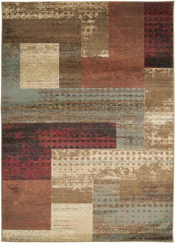 Hugo Modern Dark Red Area Rug