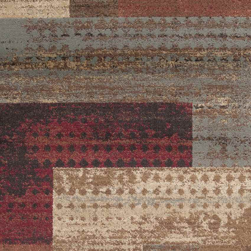 Hugo Modern Dark Red Area Rug