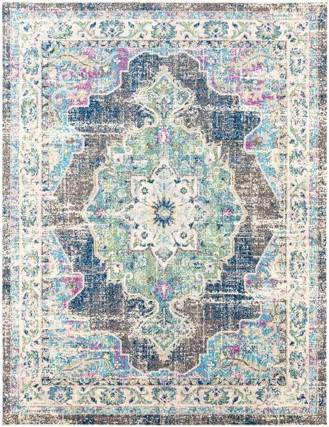 Aria Traditional Navy Area Rug