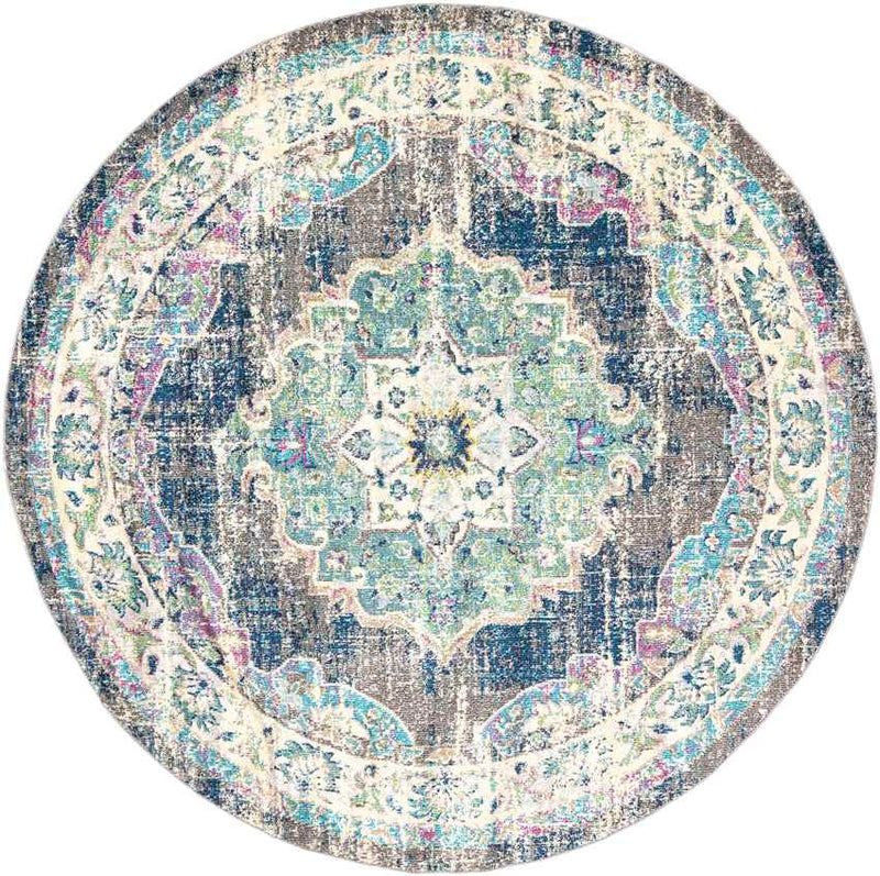 Aria Traditional Navy Area Rug