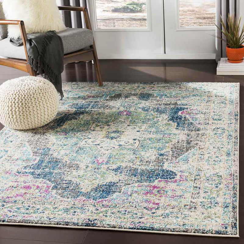 Aria Traditional Navy Area Rug