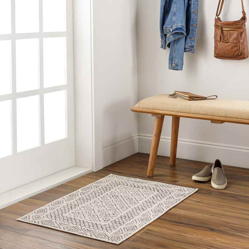 Julian Global Charcoal/Light Beige Area Rug