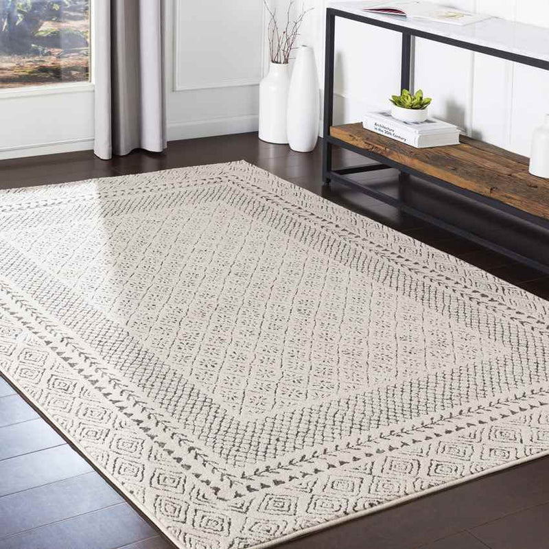 Julian Global Charcoal/Light Beige Area Rug