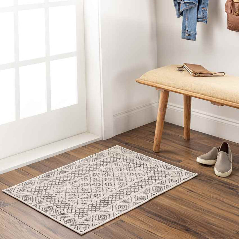 Julian Global Charcoal/Light Beige Area Rug