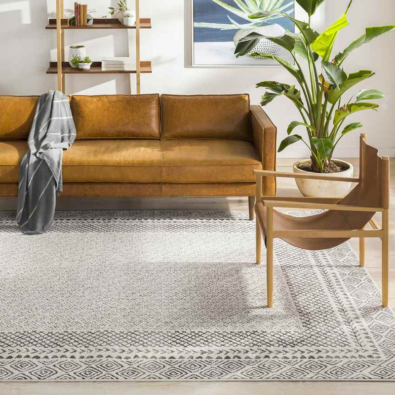 Julian Global Charcoal/Light Beige Area Rug