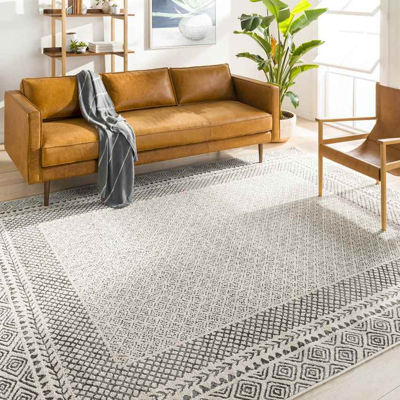 Julian Global Charcoal/Light Beige Area Rug