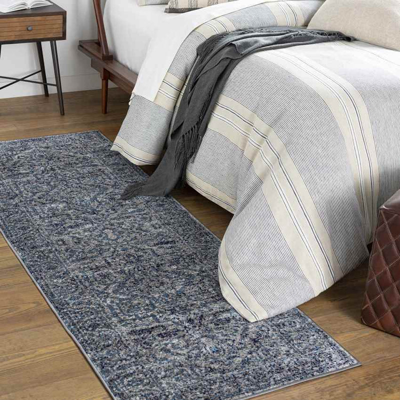 Emma Traditional Navy Area Rug