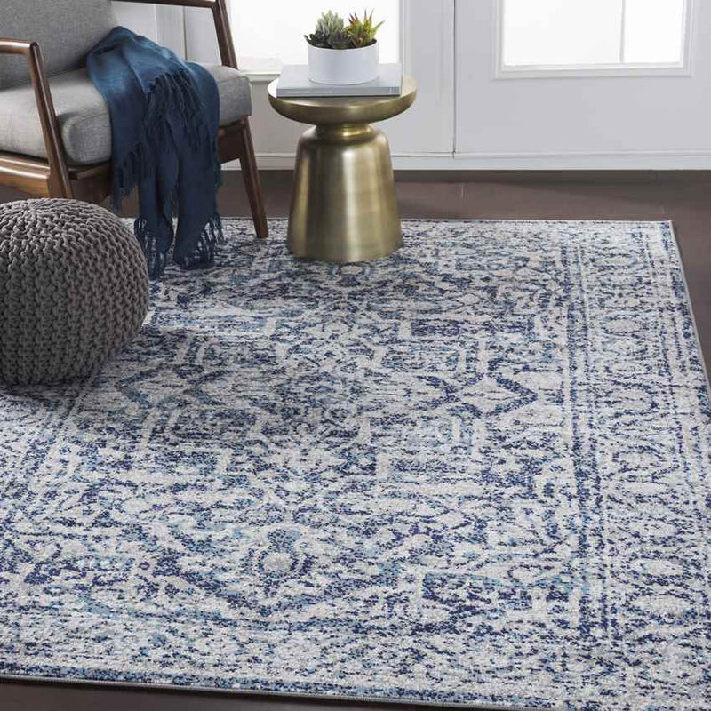 Emma Traditional Navy Area Rug