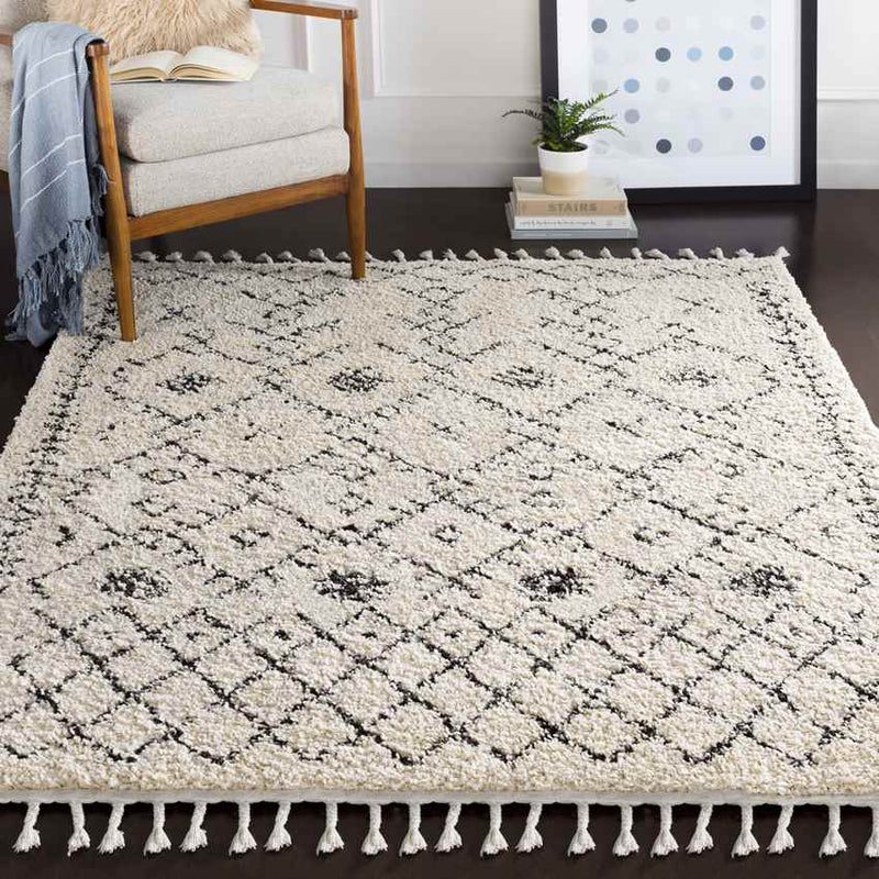 Macolm Global Charcoal/Beige Area Rug