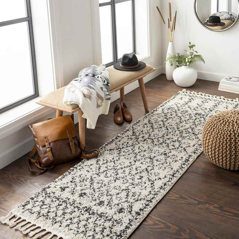 Macolm Global Charcoal/Beige Area Rug