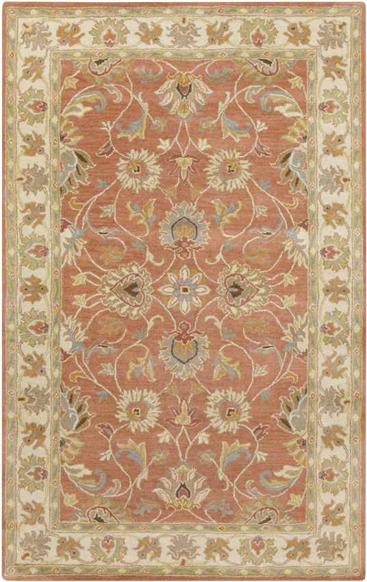 Paris Traditional Burnt Orange Area Rug