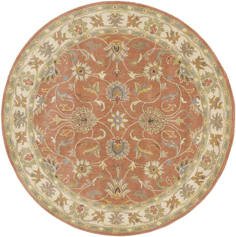 Paris Traditional Burnt Orange Area Rug