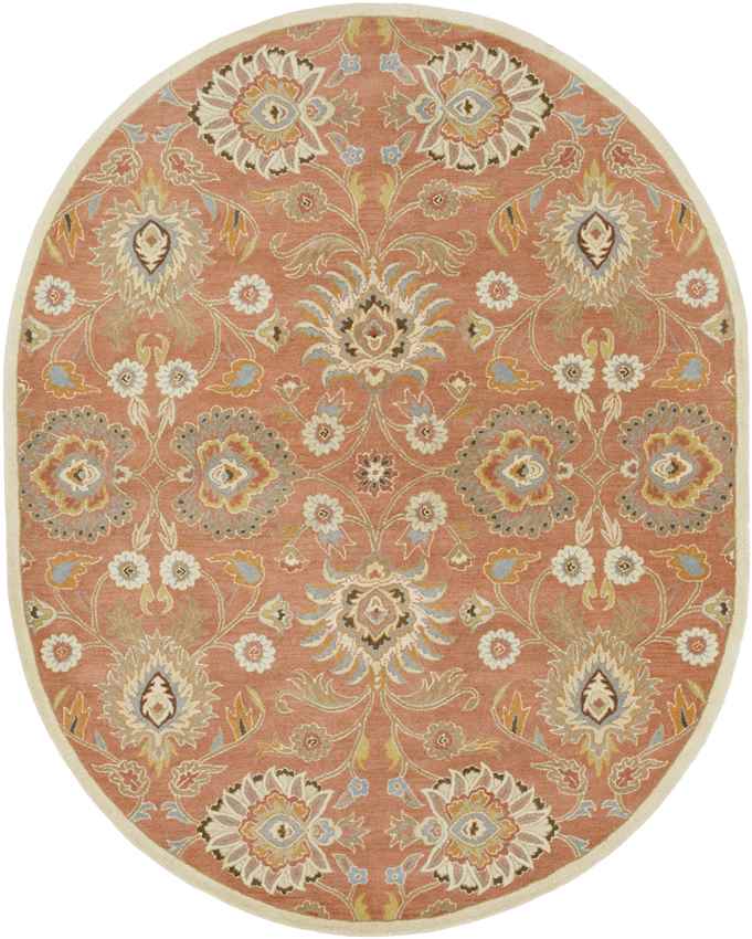 Paris Traditional Burnt Orange Area Rug