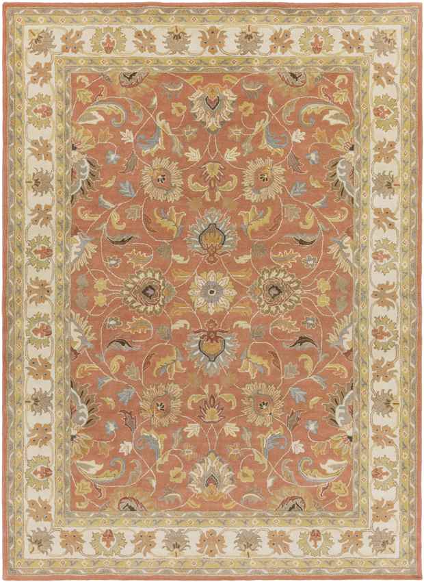 Paris Traditional Burnt Orange Area Rug