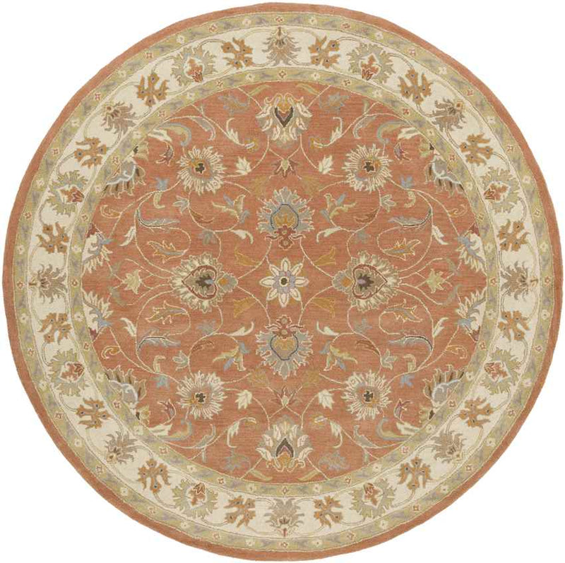 Paris Traditional Burnt Orange Area Rug