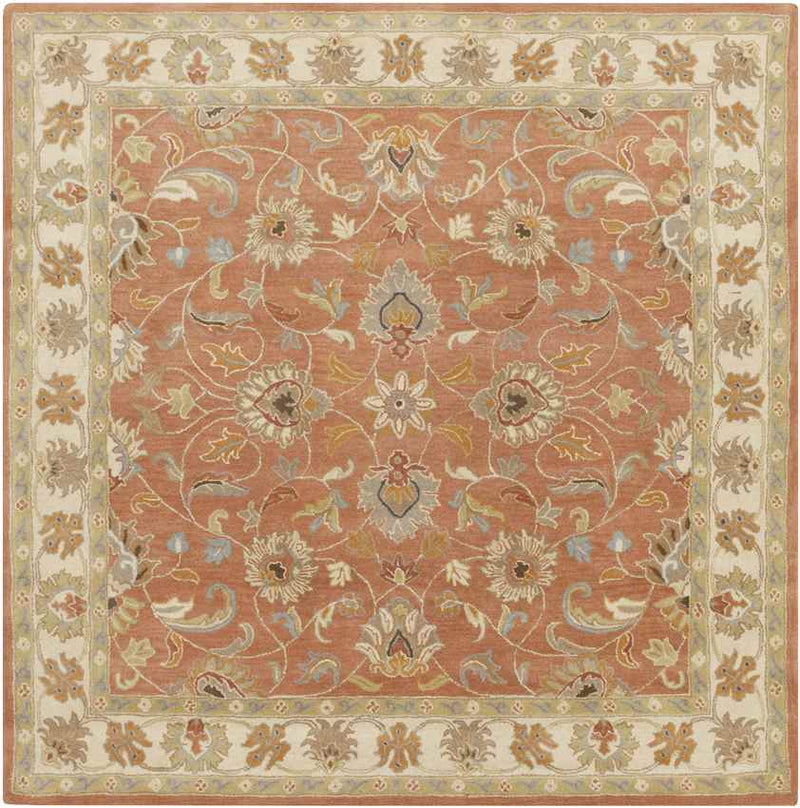 Paris Traditional Burnt Orange Area Rug