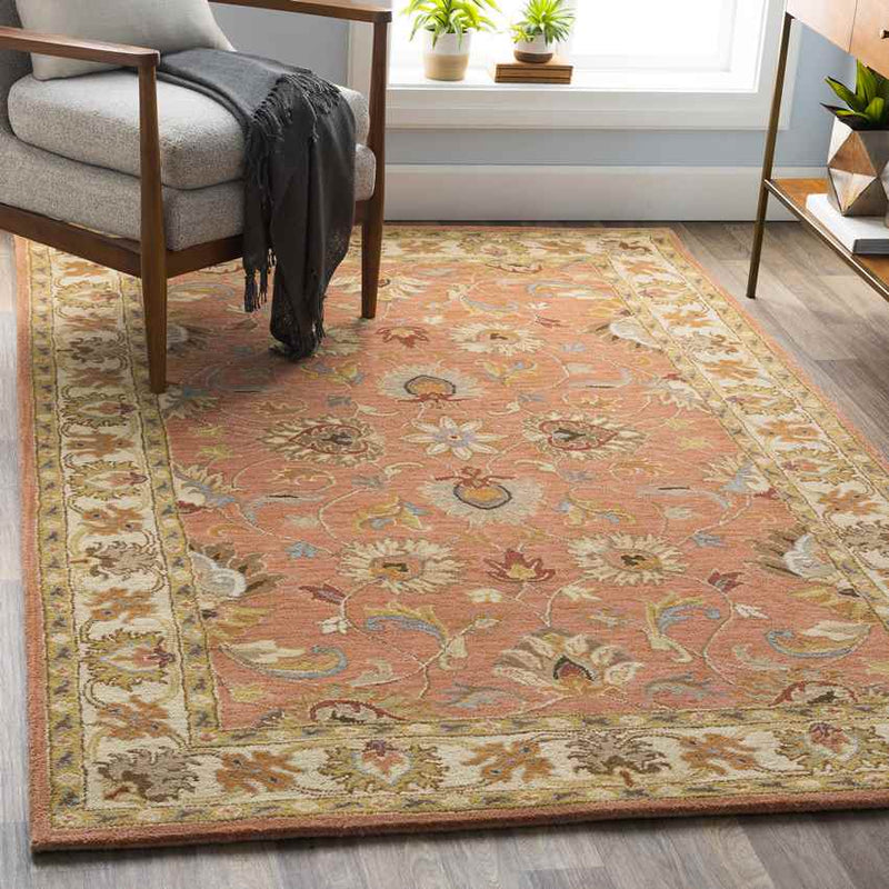 Paris Traditional Burnt Orange Area Rug