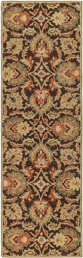 Lyon Traditional Dark Brown Area Rug