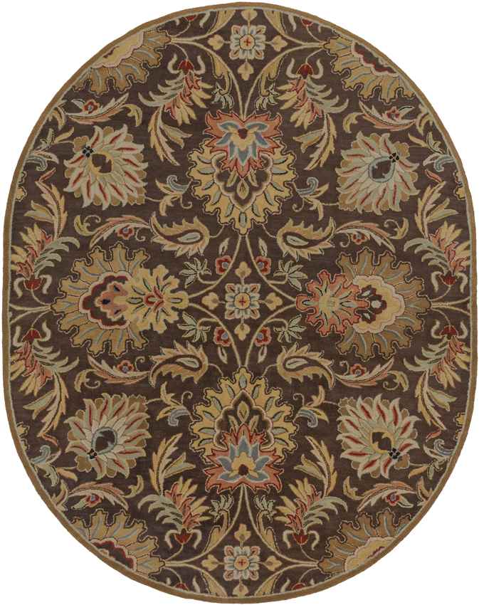 Lyon Traditional Dark Brown Area Rug