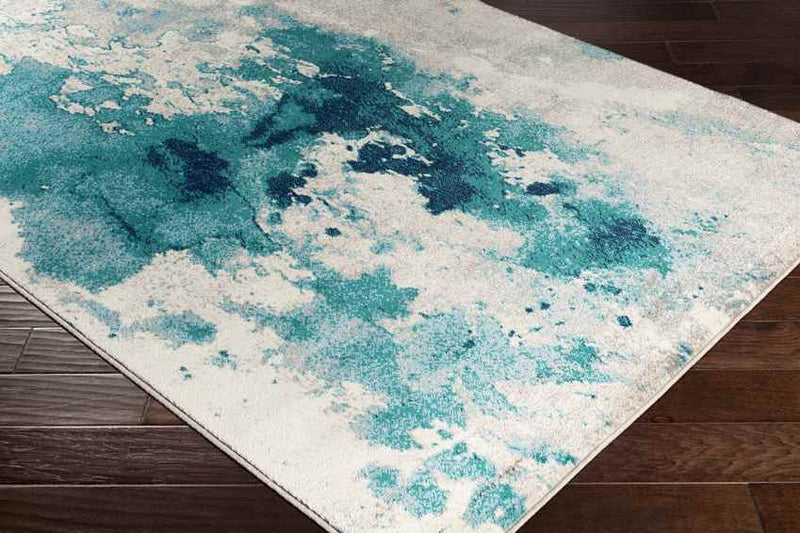 Perpignan Modern Aqua Area Rug