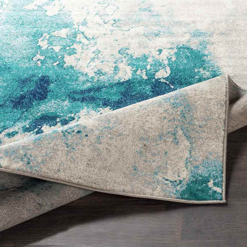 Perpignan Modern Aqua Area Rug