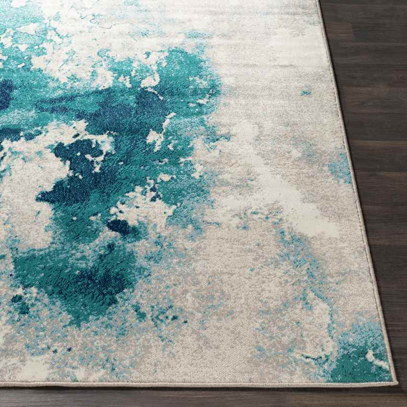 Perpignan Modern Aqua Area Rug