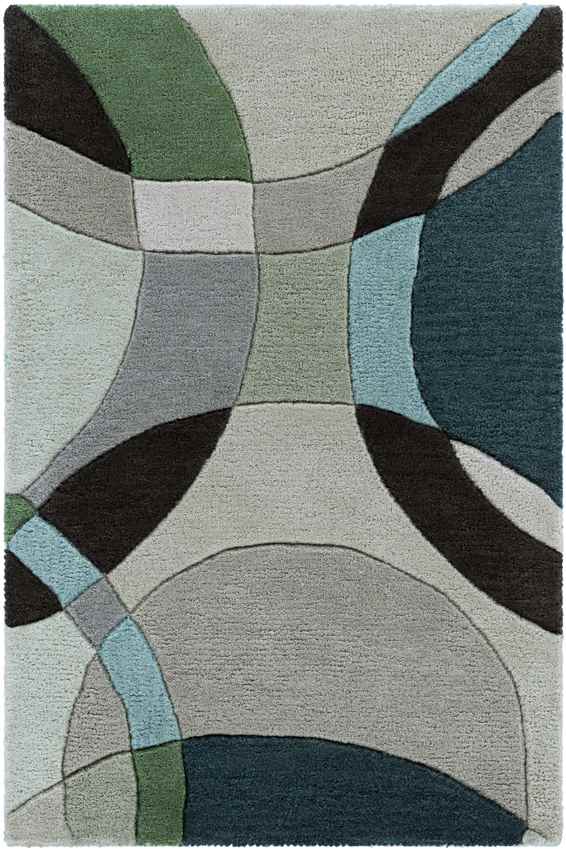 Besancon Modern Dark Green Area Rug