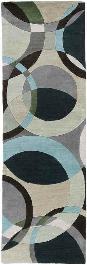 Besancon Modern Dark Green Area Rug