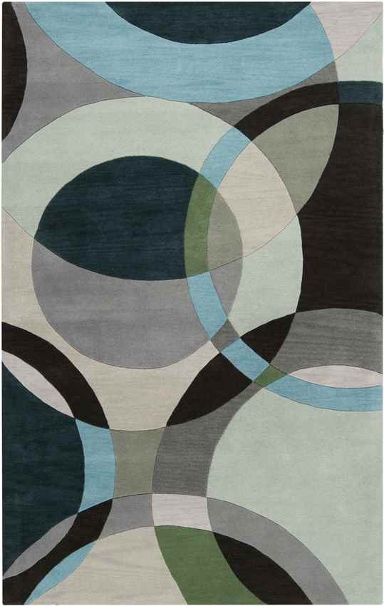 Besancon Modern Dark Green Area Rug