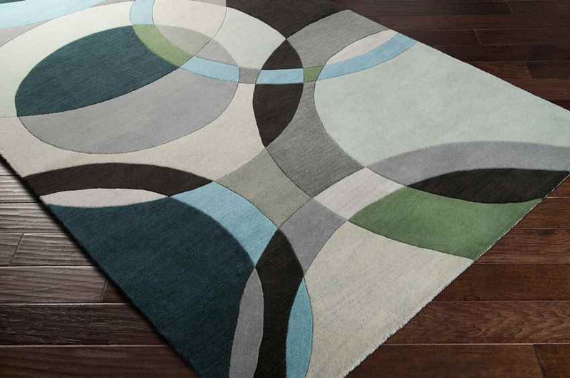 Besancon Modern Dark Green Area Rug