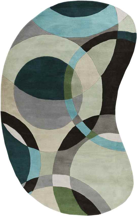 Besancon Modern Dark Green Area Rug