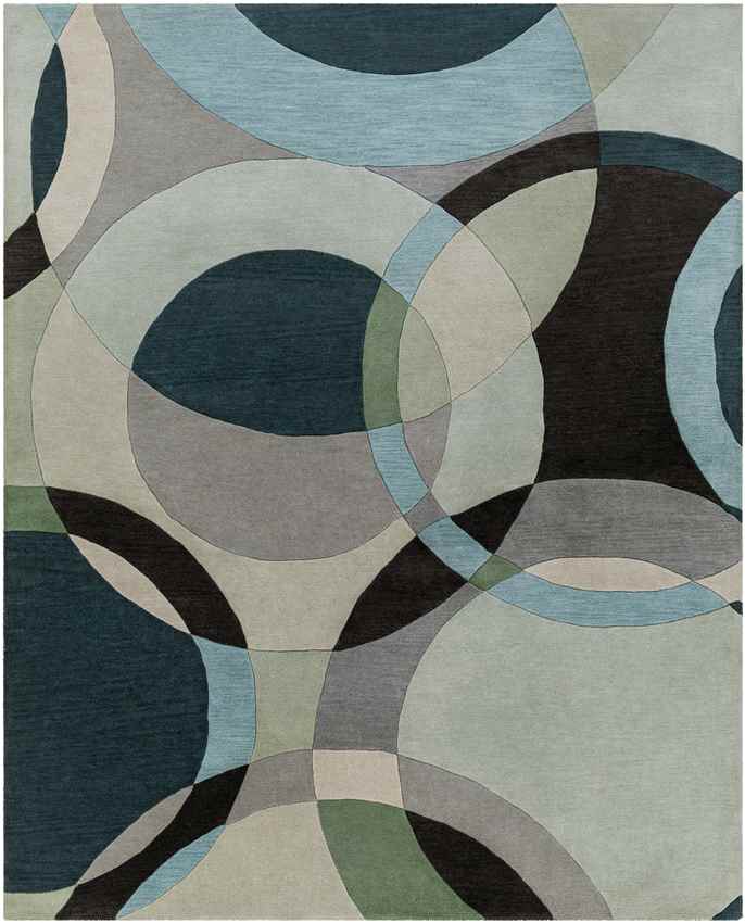 Besancon Modern Dark Green Area Rug