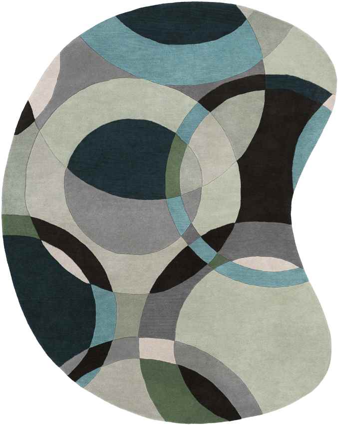 Besancon Modern Dark Green Area Rug