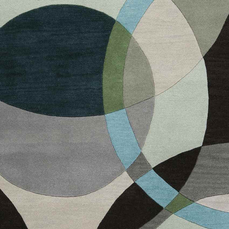 Besancon Modern Dark Green Area Rug