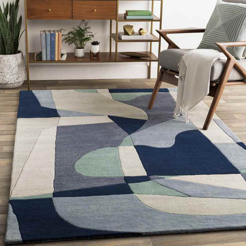 Orleans Modern Navy Area Rug