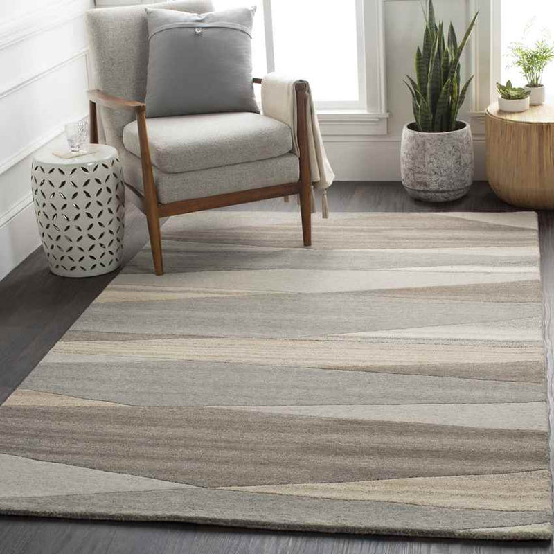 Mulhouse Modern Dark Brown Area Rug