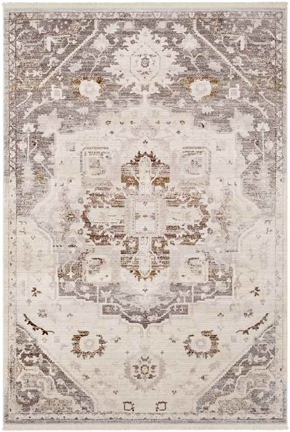 Roubaix Traditional Dark Brown Area Rug