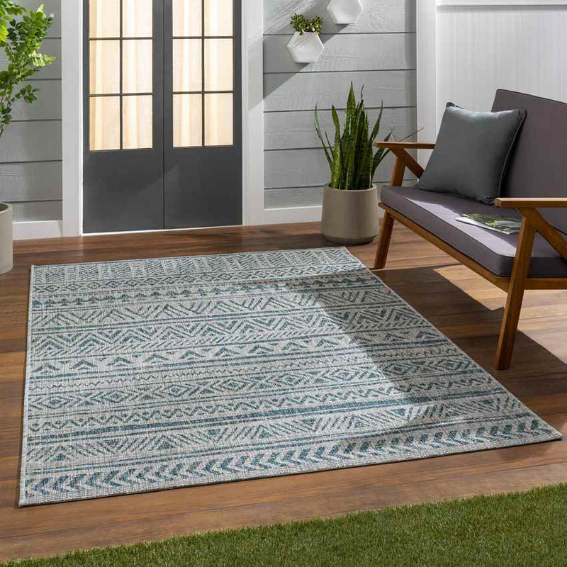 Elodie Global Aqua Area Rug