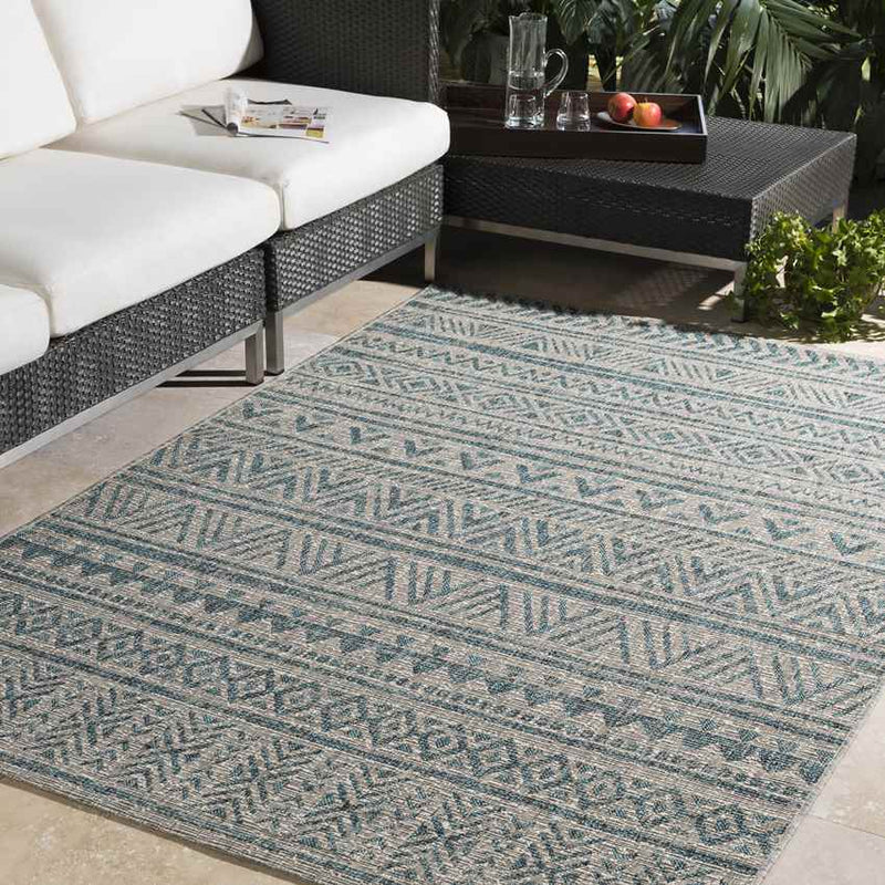 Elodie Global Aqua Area Rug