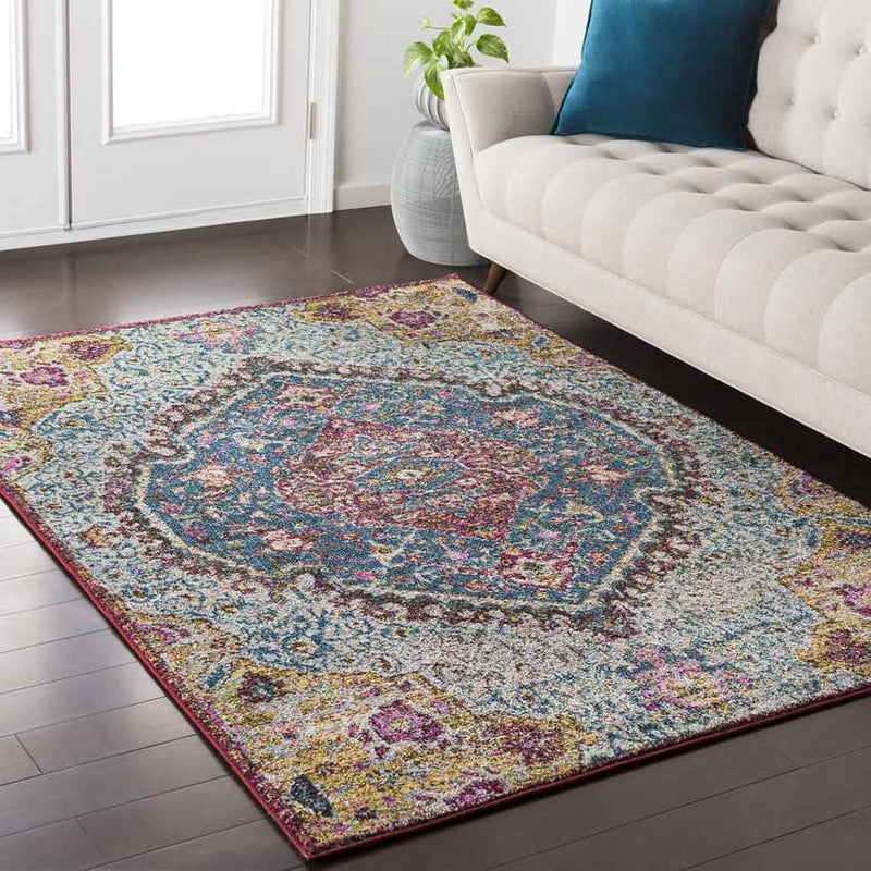 Cannes Traditional Dark Blue Area Rug