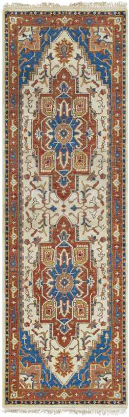 Pessac Traditional Burnt Orange Area Rug