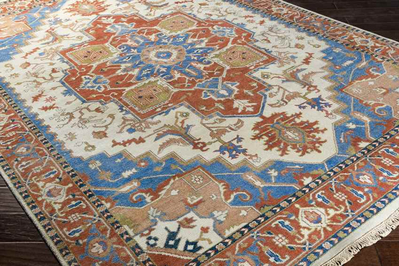 Pessac Traditional Burnt Orange Area Rug