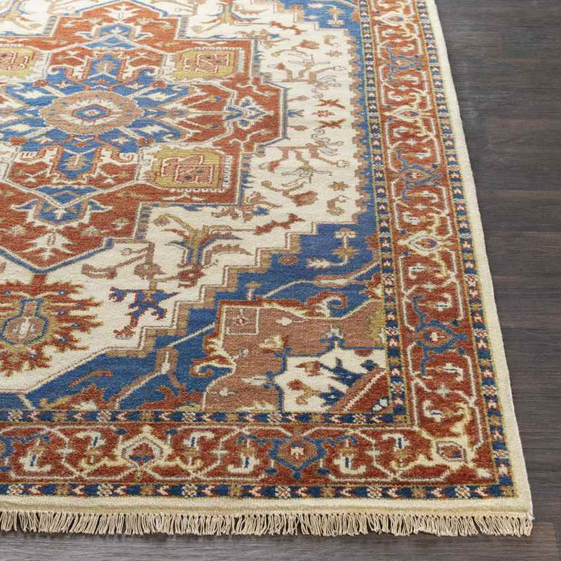 Pessac Traditional Burnt Orange Area Rug