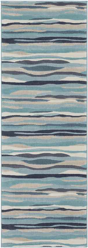 Montauban Modern Aqua Area Rug