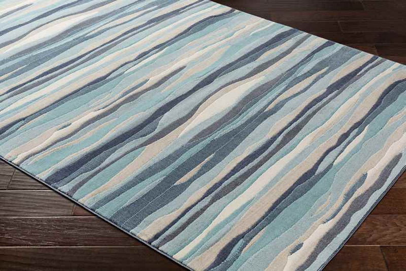 Montauban Modern Aqua Area Rug