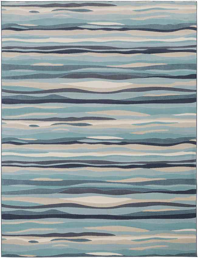 Montauban Modern Aqua Area Rug