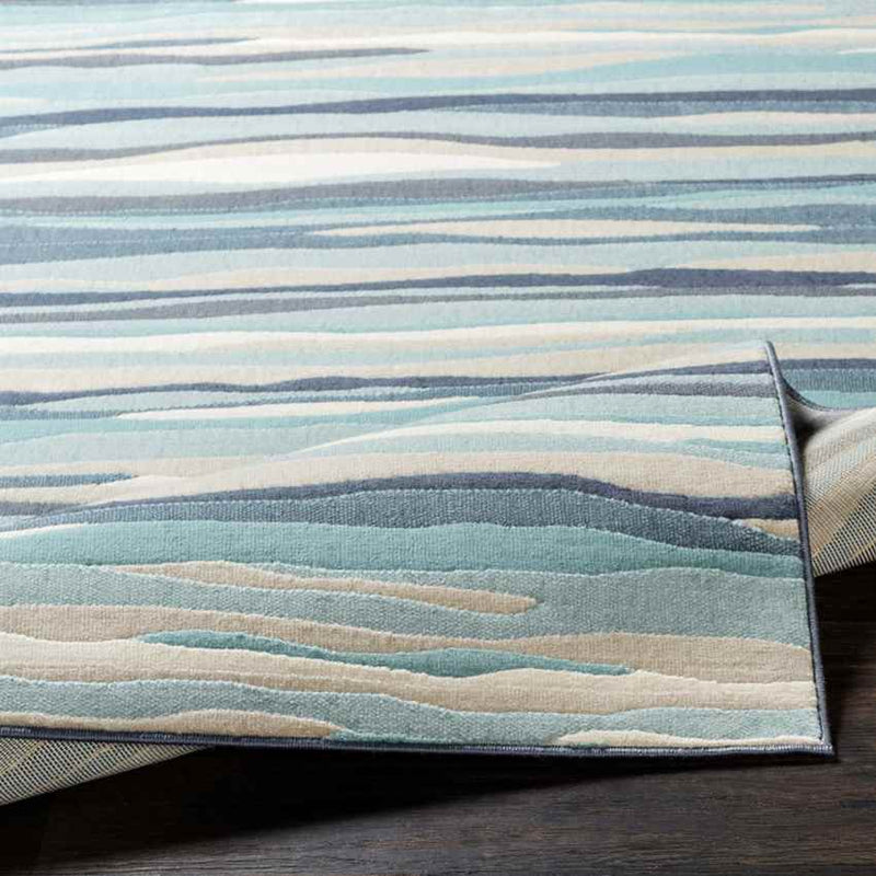 Montauban Modern Aqua Area Rug