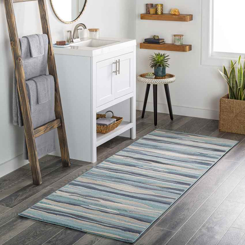 Montauban Modern Aqua Area Rug