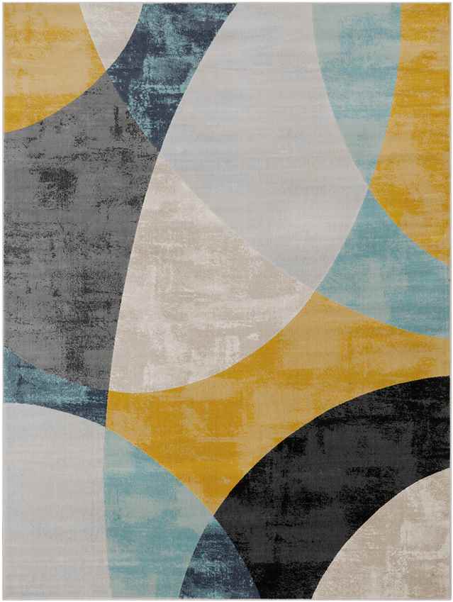 Sarcelles Modern Aqua Area Rug